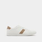 Sneakers with beige stripes