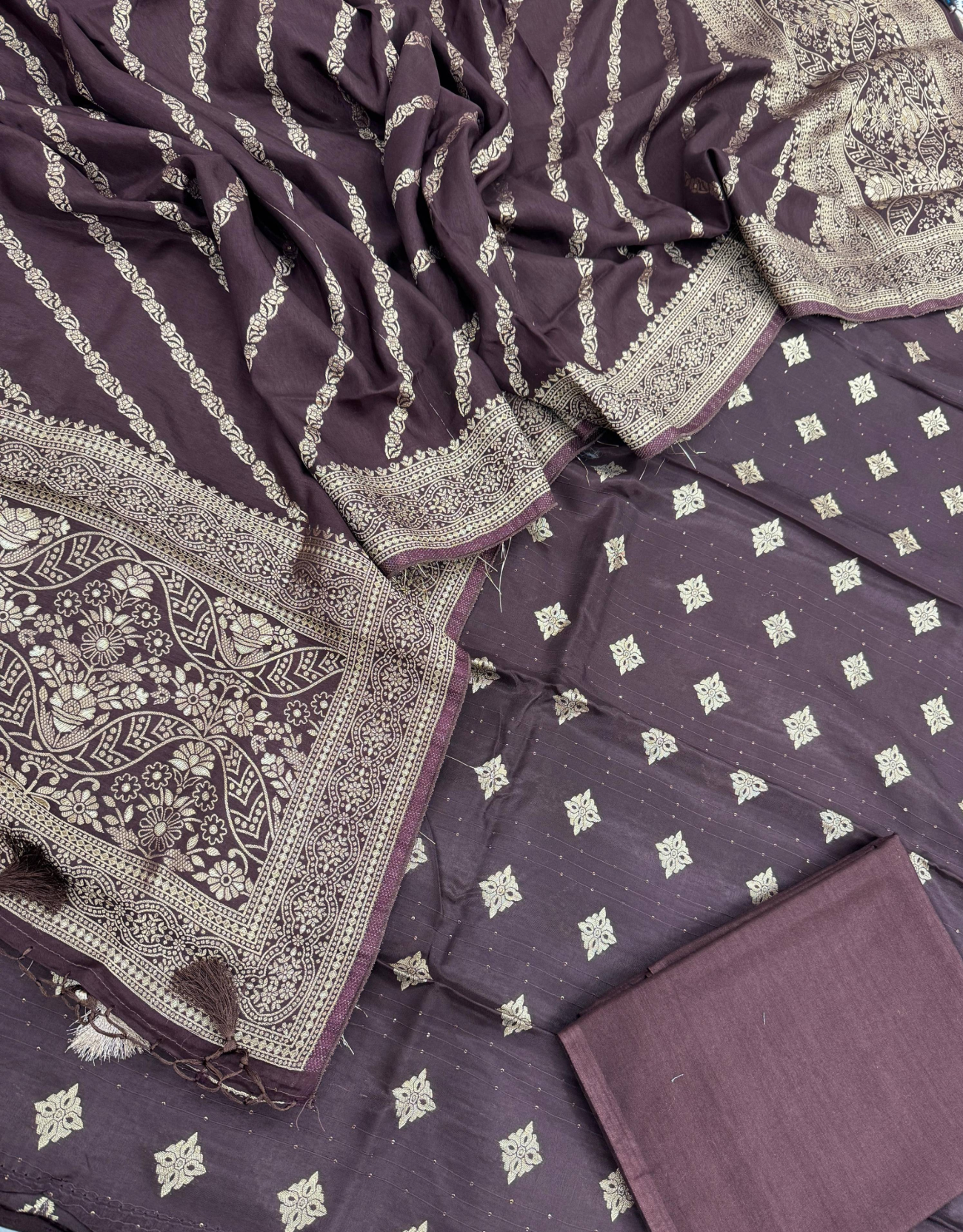 Banarasi Crape suit - Image 3