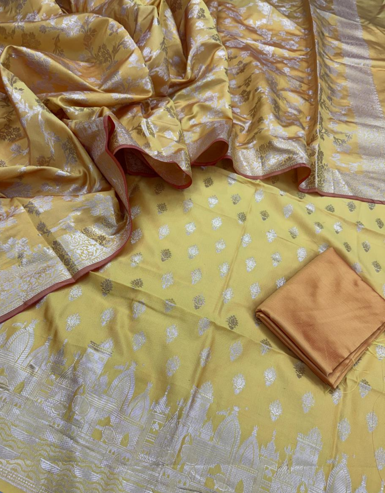 Banaras Ganga Ghat Semi Silk Suit - Image 16